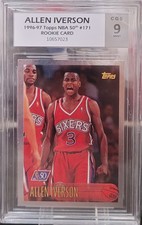 1996-97 Topps NBA at 50 #171 Allen Iverson RC, CGS-9 MINT CONDITION 