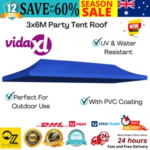 Replacement Roof For Outdoor Party Tent Gazebo Top Canopy Spare Part 3x6m Blue - Picture 1 of 13