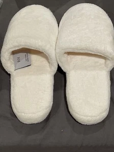 Nuevo con etiquetas 2008 Restoration Hardware Zapatillas de felpa de lujo XL para hombre 12/13 Bolso de malla - Imagen 1 de 5
