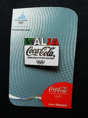 2006 Italy TORINO XX Winter Olympics PIN Coca Cola ITALIA Live Olympic - Image 1 of 3