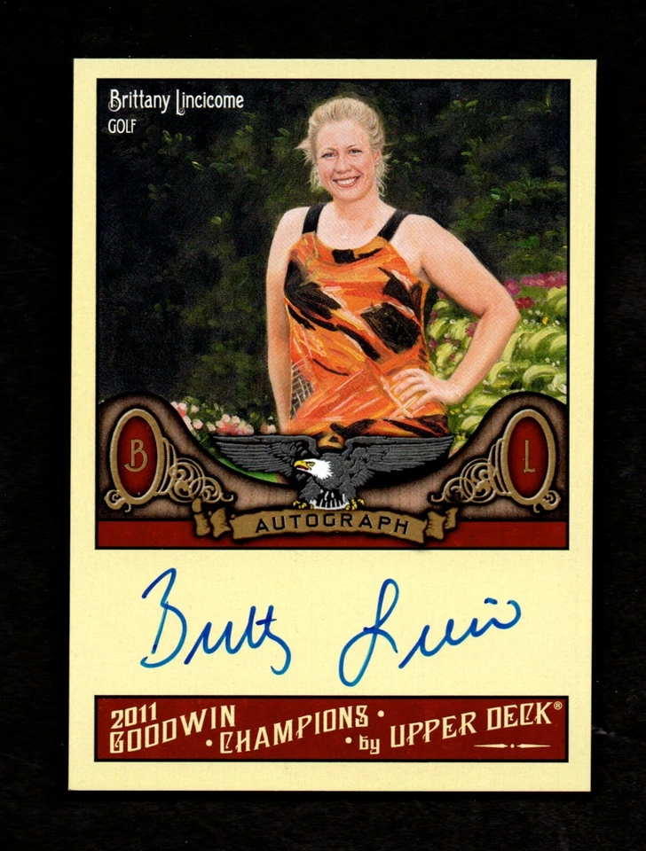 2011 Upper Deck Goodwin Champions BRITTANY LINCICOME Autograph LPGA Golf - Image 1 of 2