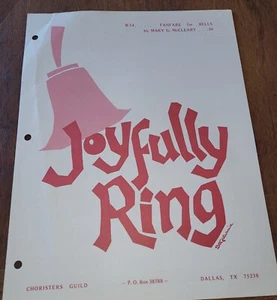 Joyful Ring Hand Bell Spiritual Ephemera Choristers Guild Sheet Music Fanfare - Picture 1 of 3