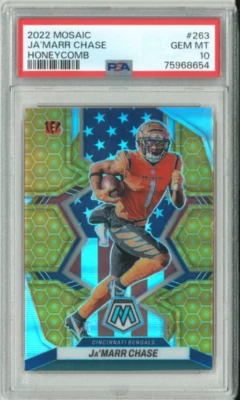 2022 Mosaic #263 JA'MARR CHASE National Pride Honeycomb PSA 10 GEM MT Low Pop - Image 1 of 2