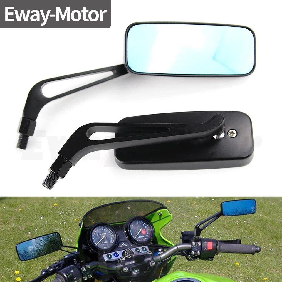Motorcycle Rearview Side Mirror 8/10mm For Harley Sportster XL1200 Honda Yamaha - Image 1 of 4