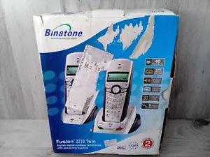 BINATONE FUSION 2210 CORDLESS PHONES & STANDS - NOT TESTED - SPARES OR REPAIRS - Zdjęcie 1 z 3