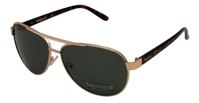 Timberland Hombres Gafas de Sol Dorado Metal Aviador, Lente Polarizada Verde TB7141 32R Foto 1 de 4