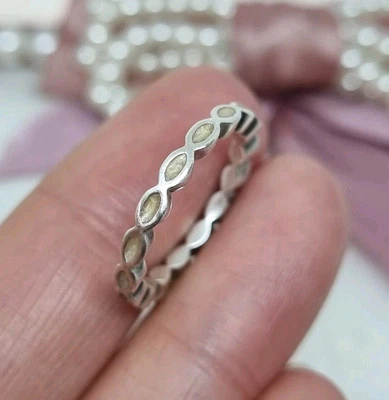 Genuine Pandora Better Together Stackable Ring White Enamel Size 52 💕 R01 - Image 1 of 4