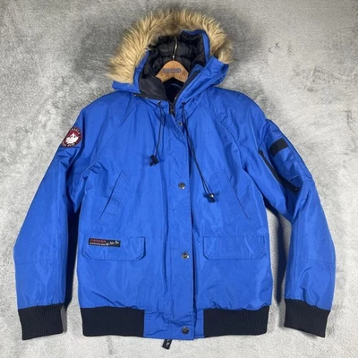 Canada Weather Gear Jacket Womens Medium Blue Super Triple Goose Down Parka Hood - Image 1 of 4