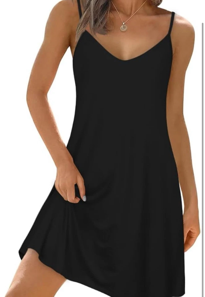 DKNY Summer Dresses Sundress Beach Cover Ups, Casual Spaghetti Strap - Image 1 of 3