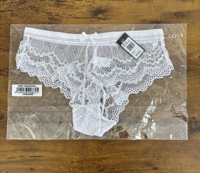 NWT Frederick's of Hollywood Caroline Panty Women's L White Lace Cheeky - Image 1 of 4