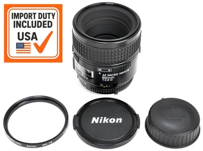Lente Macro Prime Nikon AF Micro NIKKOR 60 mm f/2,8 D casi nueva con tapas Japón 2496 Foto 1 de 4