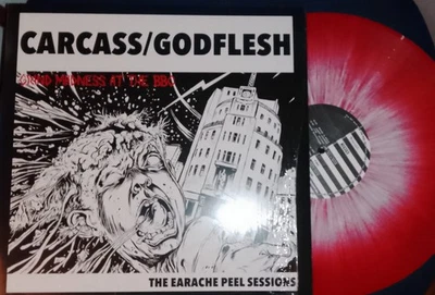 Carcass Godflesh ‎Grind Madness At The BBC red white splatter vinyl grindcore Foto 1 de 2