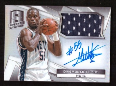2014-15 Panini Spectra Dikembe Mutombo Silver Prizm Auto 078/100 - Image 1 of 2