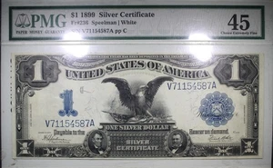 1899 $1 Black Eagle Silver Certificate PMG XF45 Circulated FR.236 Speelman White - Picture 1 of 2