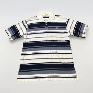 Herren Vintage Y2K G Unit Polo gestreift schwer Baumwolle Hemd 2XL - Bild 1 von 6