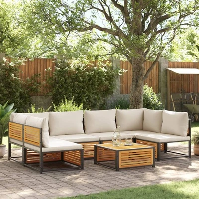 Gartenmöbel Sofa Garten Garnitur Sitzgruppe Lounge Massivholz Akazie vidaXL - Bild 1 von 4