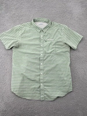 Columbia Button Up Shirt Adult Large Green Short Sleeve Outdoors Fishing Men - Image 1 of 4