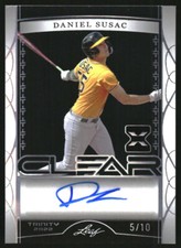 2022 Leaf Trinity Clear Autographs Silver Spectrum Foil Daniel Susac Auto /10