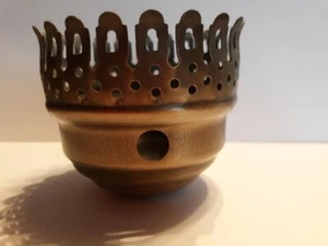 3 Zoll antike MESSINGGALERIE für elektrische Lampe. Akzeptiert 3" Schornstein - Bild 1 von 3