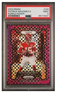2023 Prizm Football Patrick Mahomes II #149 Purple Power /49 Chiefs PSA 9 - Bild 1 von 3