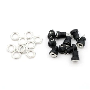 10Pcs DC Power Jack Socket Female Panel Mount Connector 3.5 mm x 1.35mm^qk - Bild 1 von 6