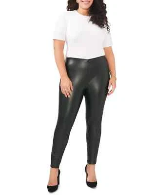 Vince Camuto Womens Black PU Faux Leather Skinny Jeggings Pants Size 1X MSRP $89 - Image 1 of 4