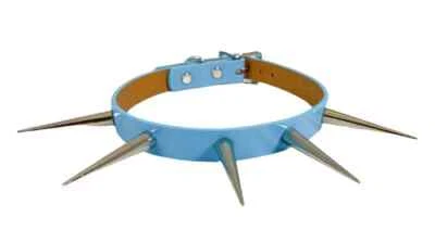 Gargantilla de cuero negro de pico alto punk gótico emo metal grunge alternativa Foto 1 de 4