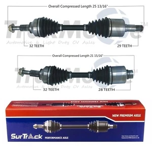 SurTrack Pair Set of 2 Front CV Axle Shafts For Dodge 200 Chrysler 2.4l 4L Auto - Picture 1 of 1