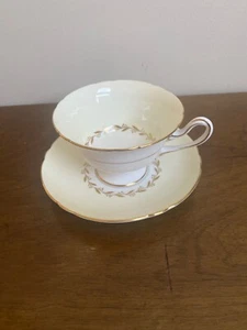 SHELLEY Oleander Bridal wreath  China Tea Cup & saucer Cream and white - Picture 1 of 7