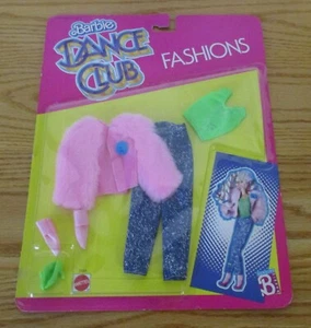 1989 Barbie Dance Club Mode versiegelt auf Karte Mattel #3565 rosa & limettengrün - Bild 1 von 4