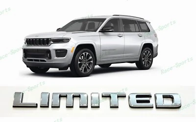 Placa de identificação traseira limitada emblema cinza cromado 1 peça 2021+ Jeep Grand Cherokee WL/WK - Imagem 1 de 4