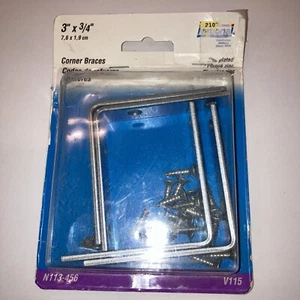 Confezione 4 bretelle angolari ferramenta nazionale 3" x 3/4" N113-456 V115 nuove scatola aperta - Foto 1 di 11