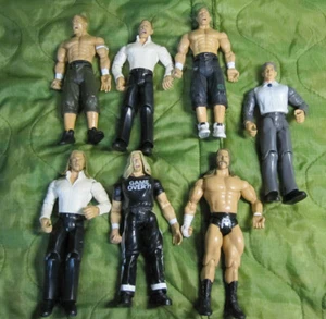 LOTE DE 7 figuras de acción Jakks 1999 - 2004 WWE WRESTLER - Estrellas, Cena, McMahon... - Imagen 1 de 5