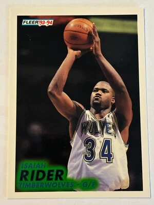 Fleer #329 Isaiah Rider Minnesota Timberwolves 1993-94 Foto 1 de 2