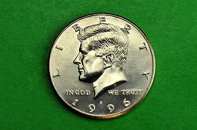 Moneda de medio dólar Kennedy 1996-D Choice BU Mint State Foto 1 de 2