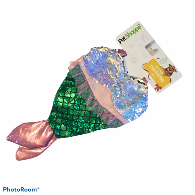 Pet Shoppe Mermaid Costume for Dogs Pets Pooch Sequins Tulle Glitter XS/S NEW - Image 1 of 4