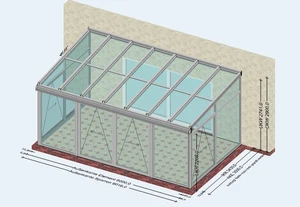 WINTERGARTEN 6 x 3,5 m 21m2 NEU - PCV - ALUMINIUM - 3FACH GLAS - LED - WÄRME WG - Bild 1 von 8