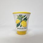 Pallini Limoncello Deruta Italian Shot Glass Lemon Design Ceramic Italy Pottery