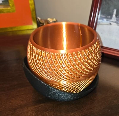 3D printed Planter 2 pc Red Copper/Black medium size - Image 1 of 4