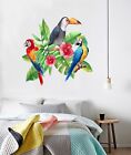 3D Parrot Toucan Flower 5 Wallpaper Mural Floor Wall Print Decal Wall Sticker UK
