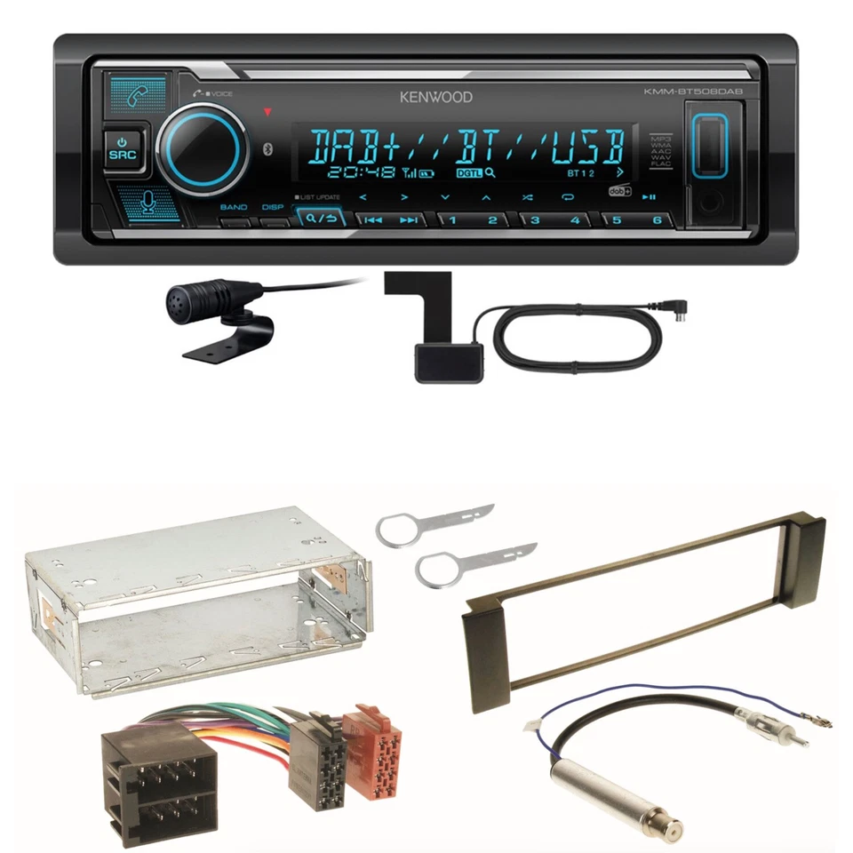 Kenwood KMM-BT508DAB Bluetooth DAB USB Einbauset für Seat Leon Toledo 1M - Bild 1 von 1