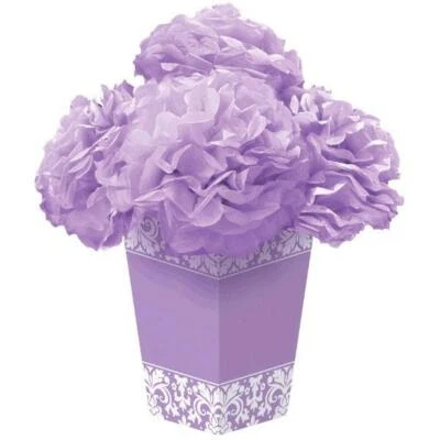 PÚRPURA MULLIDO FLORES CENTRO DE MESA FIESTA DECORACIÓN DÍA DE LA MADRE POMPÓN  Foto 1 de 3