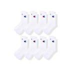 Champion Men's Cushioned Foot Arch Support Crew Socks 8 Pairs - White