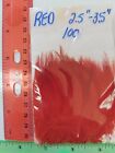 Lot of 100 HERON FEATHERS  Dyed ( RED ) Mix Size= 2.5"- 3.5" long        