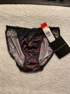 Bragas de bikini Maidenform Sweet Nothings clásicas de satén y encaje 5 pequeñas nuevas con etiquetas florales - Imagen 1 de 12