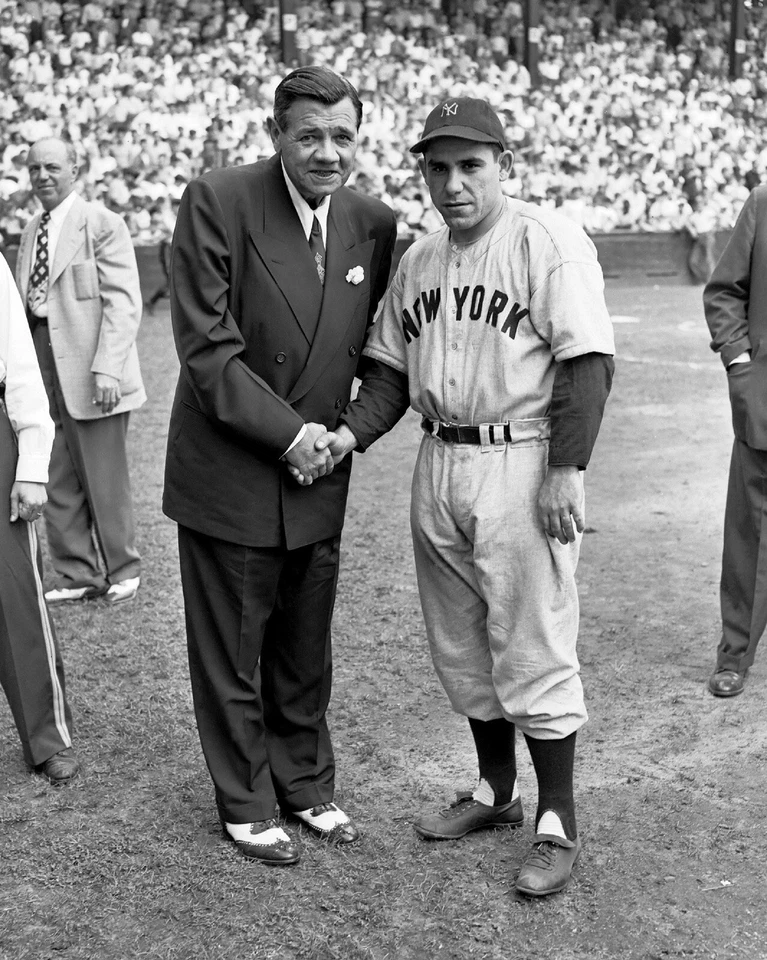 8x10 Photo YOGI BERRA & BABE RUTH New York Yankees MVP Bronx Bombers HOF - Image 1 of 1