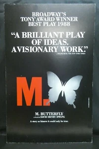 M. Butterfly Theater Broadway Window Card Poster 14" x 22" - Picture 1 of 6