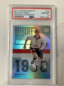 Michael Owen Panini Psa 10 Great Looking Card, World Cup 1998 Marquee Moments - Picture 1 of 4