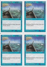 MTG: PHANTASMAL TERRAIN 5th Edition COMMON; played, Excellent condition x4