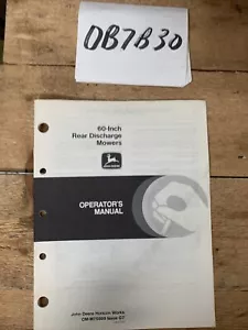 Original John Deere ~ 60" Rear Discharge Mowers ~ Operators Manual - Picture 1 of 12
